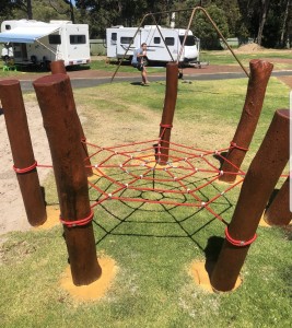 Мрежи за въже за катерене на площадка на открито с телено въже и конектори