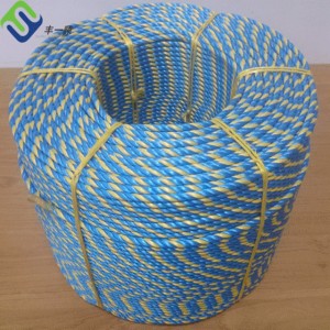 6mm*400m polypropylene PP split film rope Blue Telstra Rope Twisted Rope