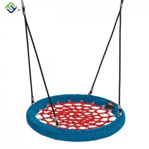 Комплект за люлка с кръгла мрежа за детска площадка на открито, мрежа за люлка Nest Swing Net 100 см