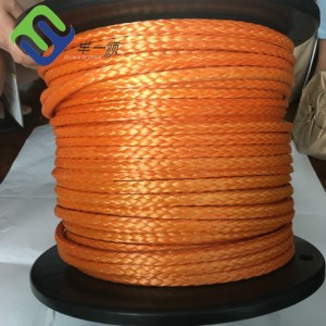 Orange ATV-Windenleine, 6 mm synthetisches UHMWPE-Seil, 100 m Länge