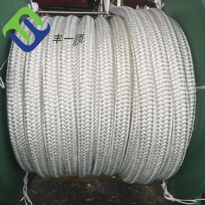 OEM Customized Sisal Manila Rope - Double Braided 32 Strands Braided Nylon Polyamide Mooring Line – Florescence