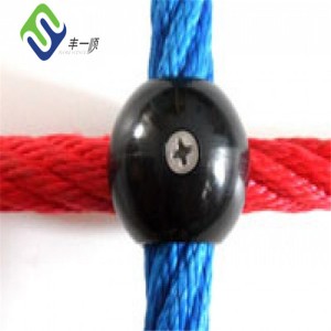 Spalvota plastikinė tvirta kryžminė jungtis žaidimų aikštelių virvių jungiamosioms detalėms