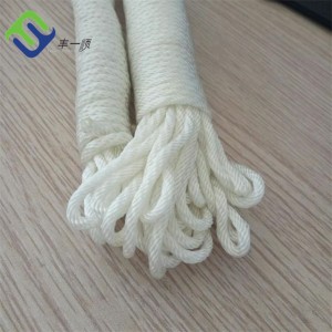 Corde en nylon de corde de tresse solide corde de couleur blanche de 1/8 pouce à un prix moins cher