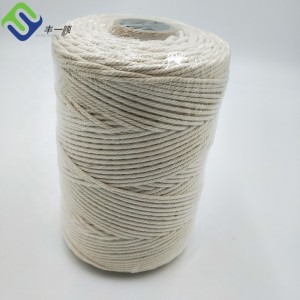 100% Beige Twisted Cotton Rope 3mm 4mm For Handcraft And Decration