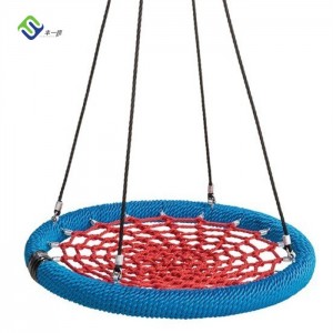 Altalena per bambini all'aperto con rete per altalena da nido da 100 cm per parco giochi per interni