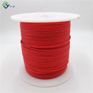 Разнобојна плетенка со 12 жици од 3мм паралидерско јаже за винч за влечење UHMWPE