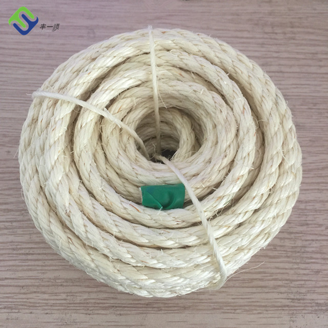 Chinese Professional Craft Natural Fiber Rope - 6mm/8mm 3 strand blanched sisal rope used for scratching posts for cats – Florescence