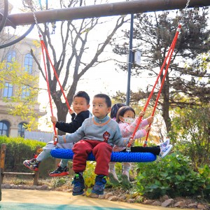 120cm black/green children bird nest swing for playground equipment