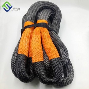 High tensile nilon mobil ngerek tali ganda braided recovery tali pikeun towing
