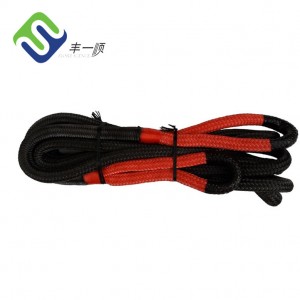 Double braided nylon66 kinetic stretch tow recovery vehicle rope