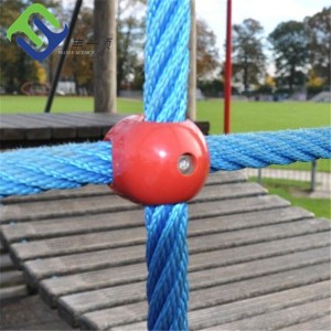 Spalvota plastikinė tvirta kryžminė jungtis žaidimų aikštelių virvių jungiamosioms detalėms