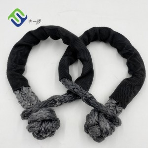 12mm*0.55m UHMWPE rope soft shackle with polyester braided protective sleeve