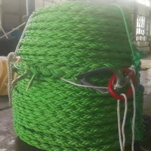 Corde de combinaison de fil d'acier marin de polypropylène 8 brins 40mmx220m