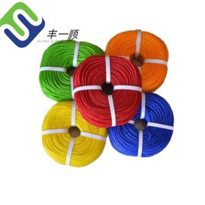3 Strand Twisted Polyethylene Rope 2mm-20mm PE Fishing Rope With Multi Colors