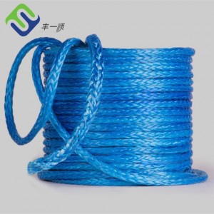 6mm 8mm 10mm Synthetic 12 Strand Braided Uhmwpe Winch Towing Rope