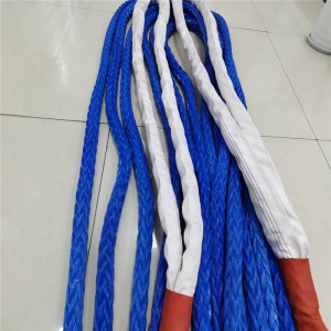 Tugboat Heavy duty tow rope 100% UHMWPE rope 64mmx180m marine tow rope With Spliced Eye