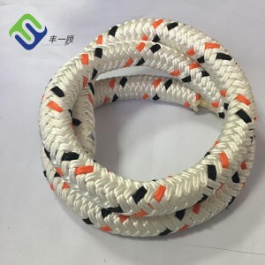 High Breaking 12 Strand UHMWPE Rope With Polyester Sheath For Ship Towing