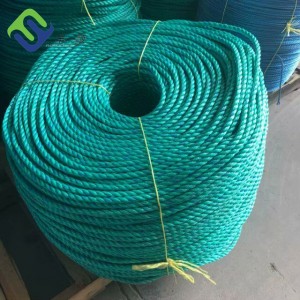 3 Strand 12mm Twisted Polypropylene PP Fish Farming Rope With Splice