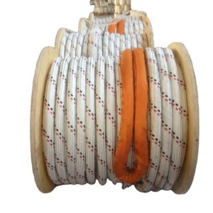24-мм плетена мотузка UHMWPE з поліестеровим покриттям Морська швартовна мотузка для човнів