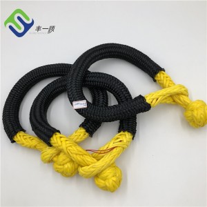 12 Strand Braided ሠራሽ UHMWPE Soft Rope Shackle ከከፍተኛ መስበር ጋር