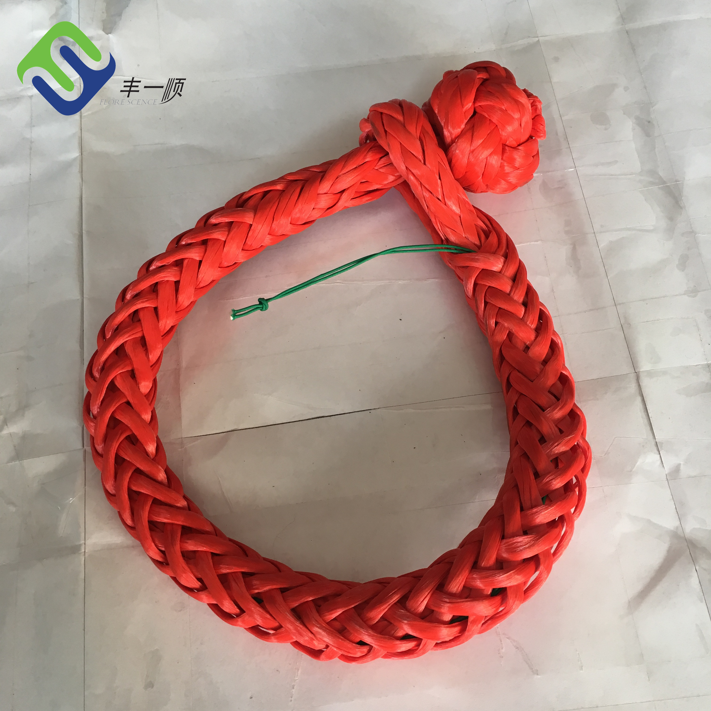 Discount Price Wire Rope With Pp - 12 Strand Braided Synthetic UHMWPE Soft Rope Shackle With High Breaking  – Florescence