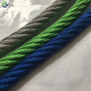 16mm Polyester combination rope with steel wire core for playground