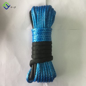 10mm 12 Strand Synthetic UHMWPE Winch Rope 30m With Hook
