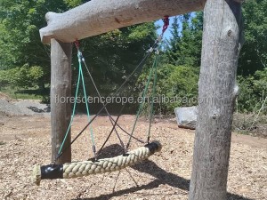 Outdoor Playground Equipment 120mm Rope Swing Suspension Rope Bridge
