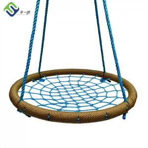 Outdoor 100cm Playground Round Tree Swing Net Swing Hammock For Kids