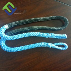 Blue UHMWPE 12 Strands Spectra Spliced Rope 8mm With High Strength