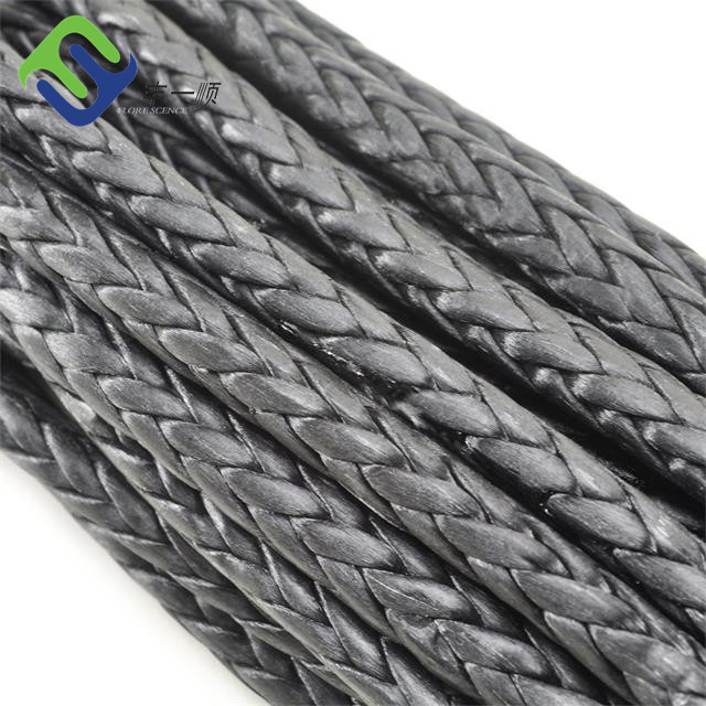 China Cheap price 17mm 3strands Rope - High Strength 10mm 12 Strand Braided Synthetic UHMWPE Rope – Florescence