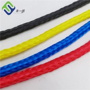 10mmx200m Polyethylene Hollow Braided Rope With Green/Orange/Black