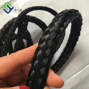 10mmx200m Polyethylene Hollow Braided Rope With Green/Orange/Black