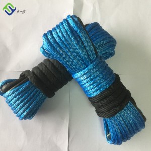Strength max 12 strand uhmwpe synthetic winch line cable rope for towing