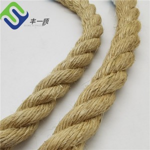 ក្រុមហ៊ុនផលិតចិន 3 Strand Twist Natural Sisal Rope Packaging Rope