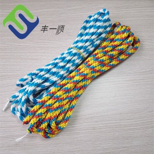 6mm / 8mm Polyester Solid Braided Rope Pẹlu Awọ Adani Core