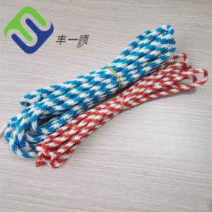 6mm/8mm Polyester Solid Braided Rope Tare da Core Musamman Launi