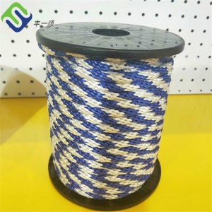 Blau en wyt kleur PP solide gevlochten tou 8mmx100m mei kearn Made in China