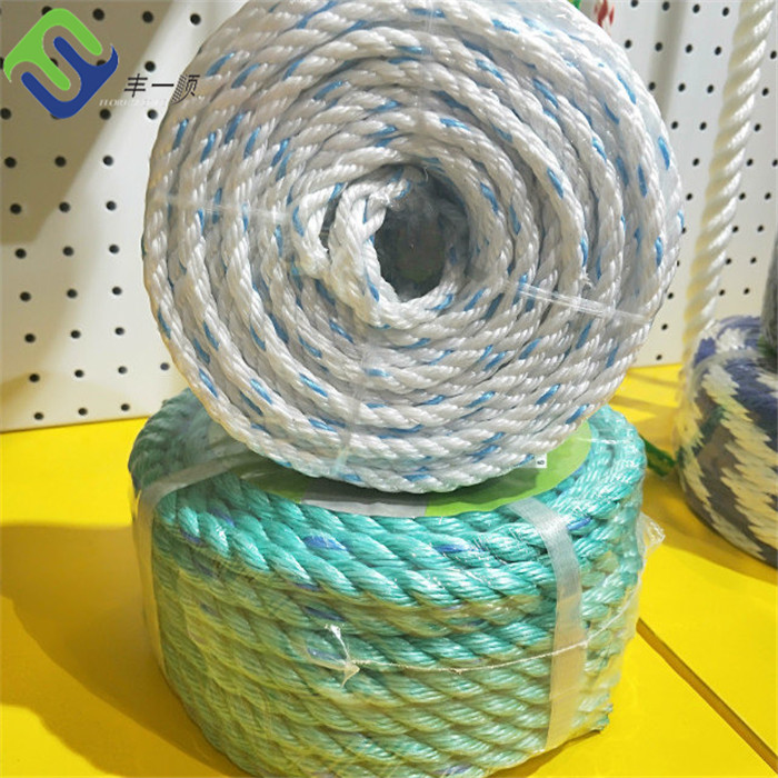 Factory wholesale Pp Rope - 4 Strands Twisted Polypropylene Monofilament Danline PP Rope 8mm/10mm/12mm Hot Sale – Florescence