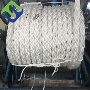 Vairumtirdzniecība 8 šķiedru 32 mm PP jūras pietauvošanās virve ar CE sertificētu
