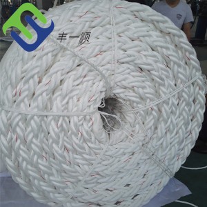 8 Strand Extra High Strength Polypropylene Mooring Lines Rope Used For Mooring Larger Vessels