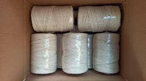 3mm 3 Strand Twisted 100% Natural Cotton Rope Macrame Cord