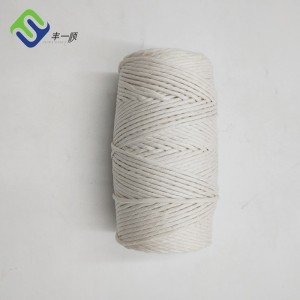 Hot sale 3mm 100% natural single twisted cotton rope for macrame rope