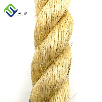 PriceList for 3 Strands Twisted Pp Rope - 38mm Natural color 3 strand Twisted Sisal Fiber Rope for Gardening – Florescence