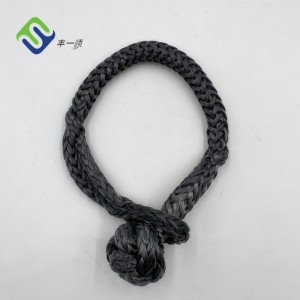 Black Color 10mmx55cm UHMWPE Synthetic Recovery Soft Shackle