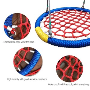 Hot Sale Combination Polyester Steel Wire Core Rope Swing Fyrir leikvöll