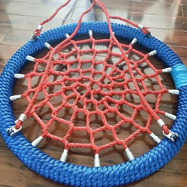 Good Quality Long Life Braided Polyamide Nylon Rope - EN1176 Certified Round Bird Net Swing Seat Set Children Used  – Florescence