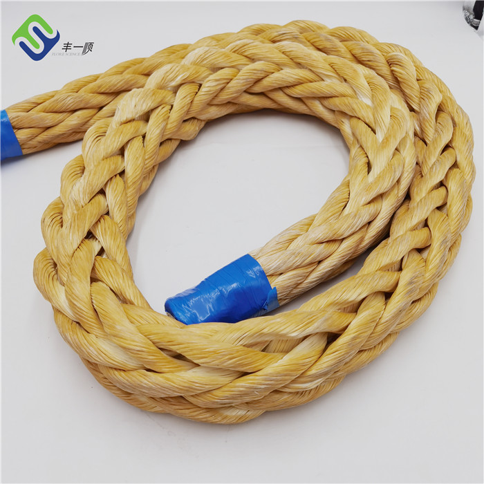 Excellent quality Polyester Thread - UHMWPE 12 strand 40 mm mooring rope braided uhmwpe winch rope – Florescence