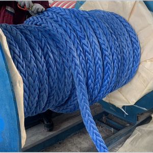 UHMWPE 12 prameňové 40 mm kotviace lano pletené uhmwpe navijakové lano