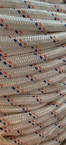 Uhmwpe eriri okpukpu abụọ nwere mkpuchi polyester 56mm dayameta 200mita ogologo